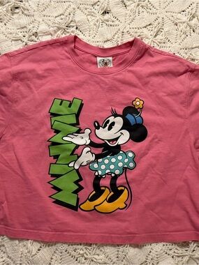 Disney Mickey & Co Minnie Mouse Pink Graphic Tee Women’s Size Large Retro Y2K